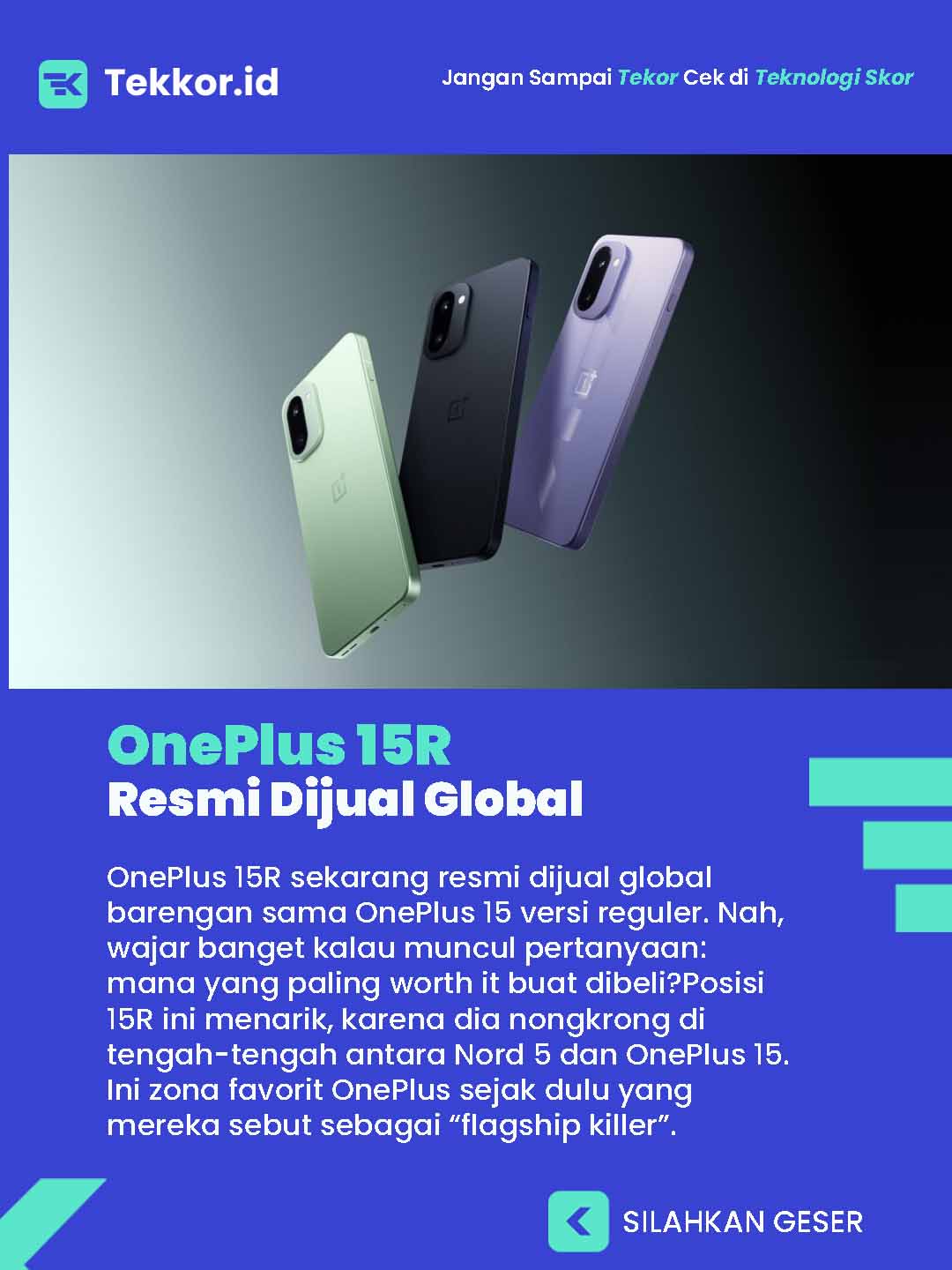 OnePlus 15R Resmi Dirilis Secara Global