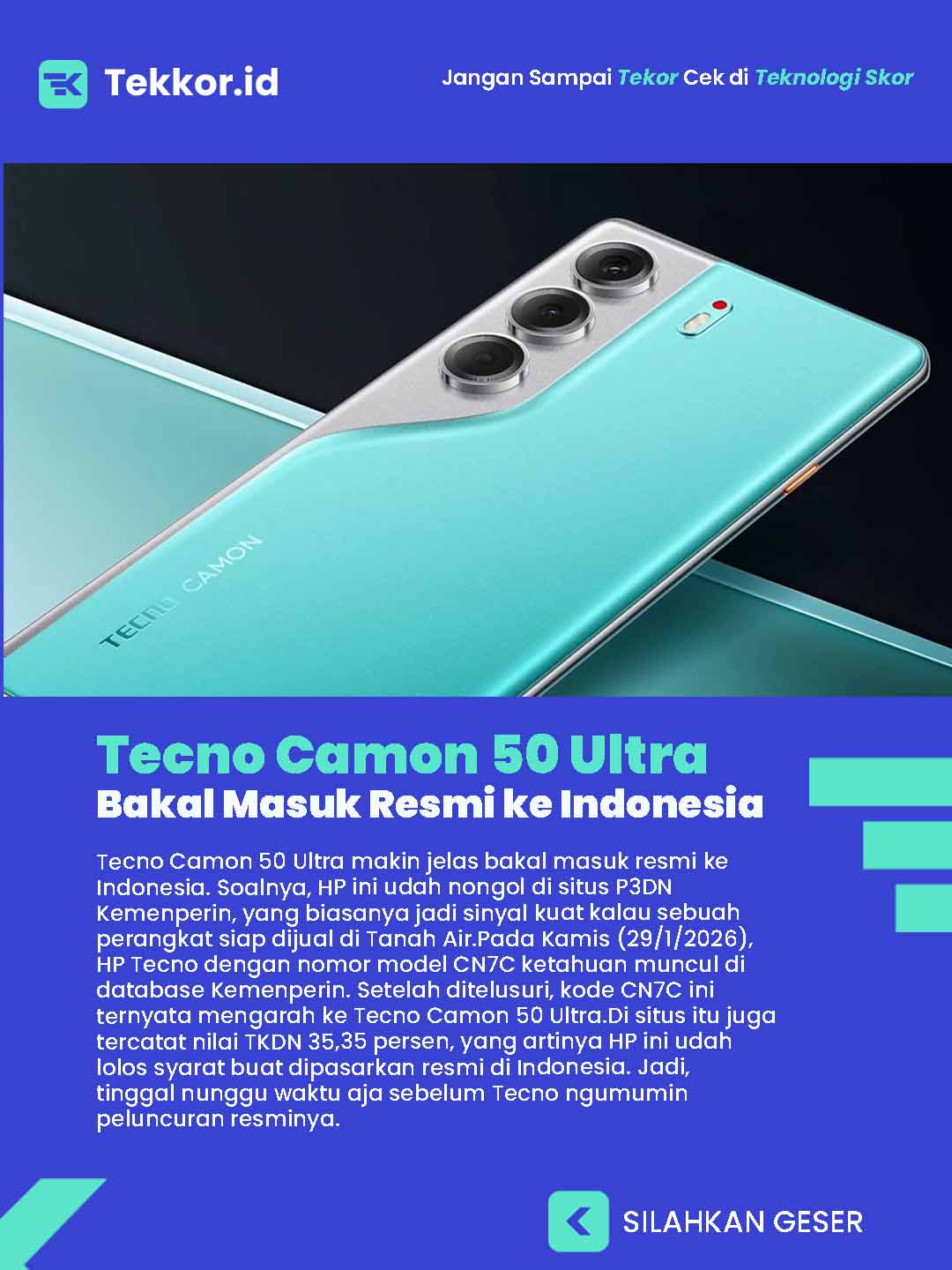 Tecno Camon 50 Ultra Lolos TKDN