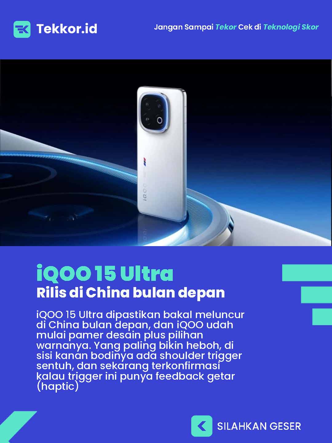 iQOO 15 Ultra meluncur di China bulan depan