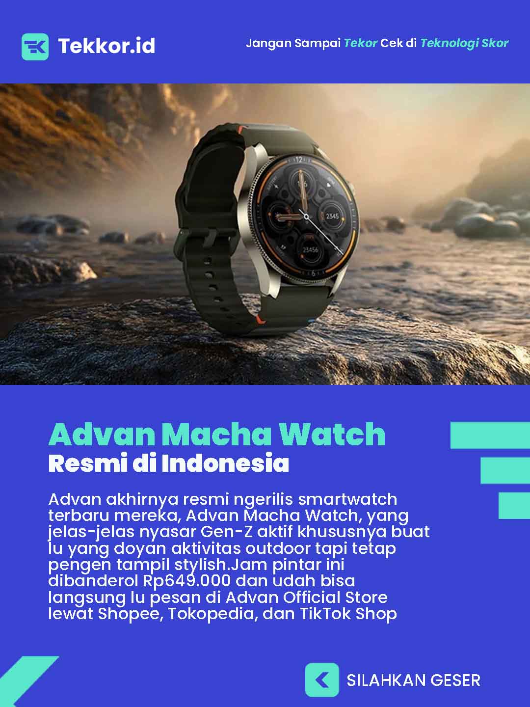 Advan Macha Watch Resmi Rilis Di Indonesia