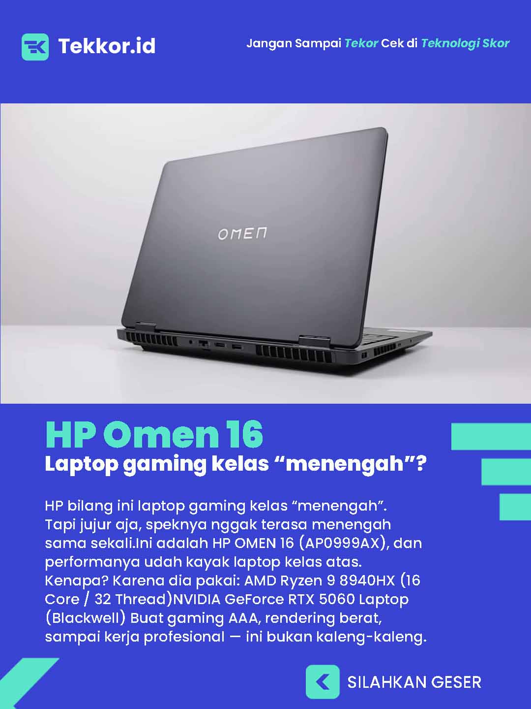 HP Omen 16 : Laptop Gaming Kelas “Menengah”?