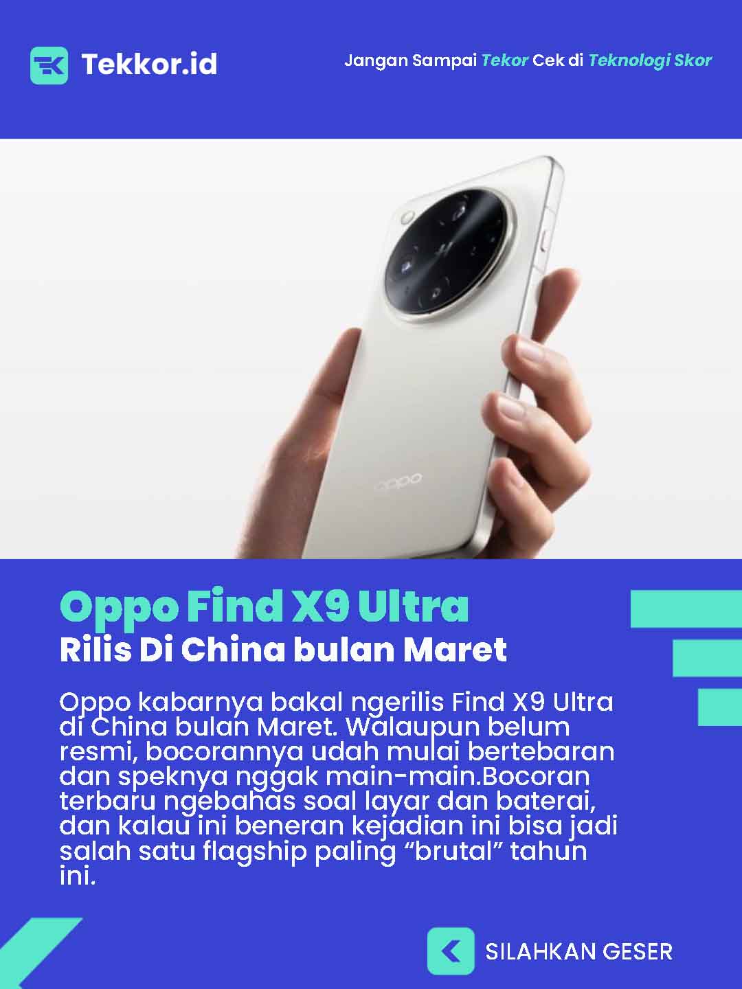Rumor Spesifikasi Oppo Find X9 Ultra Di China