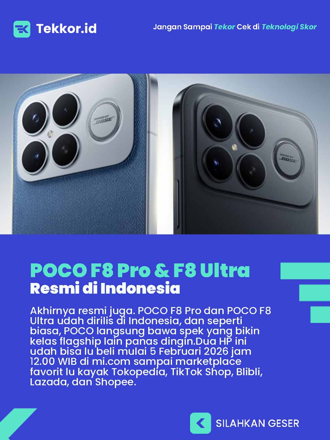 POCO F8 Pro & F8 Ultra Resmi di Indonesia