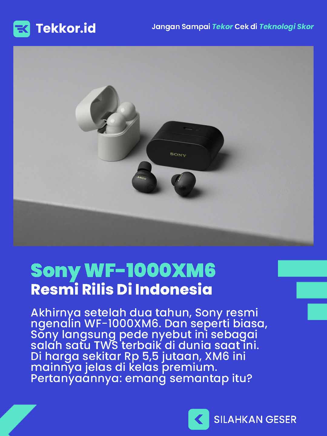 Sony WF-1000XM6 Resmi Di Indonesia