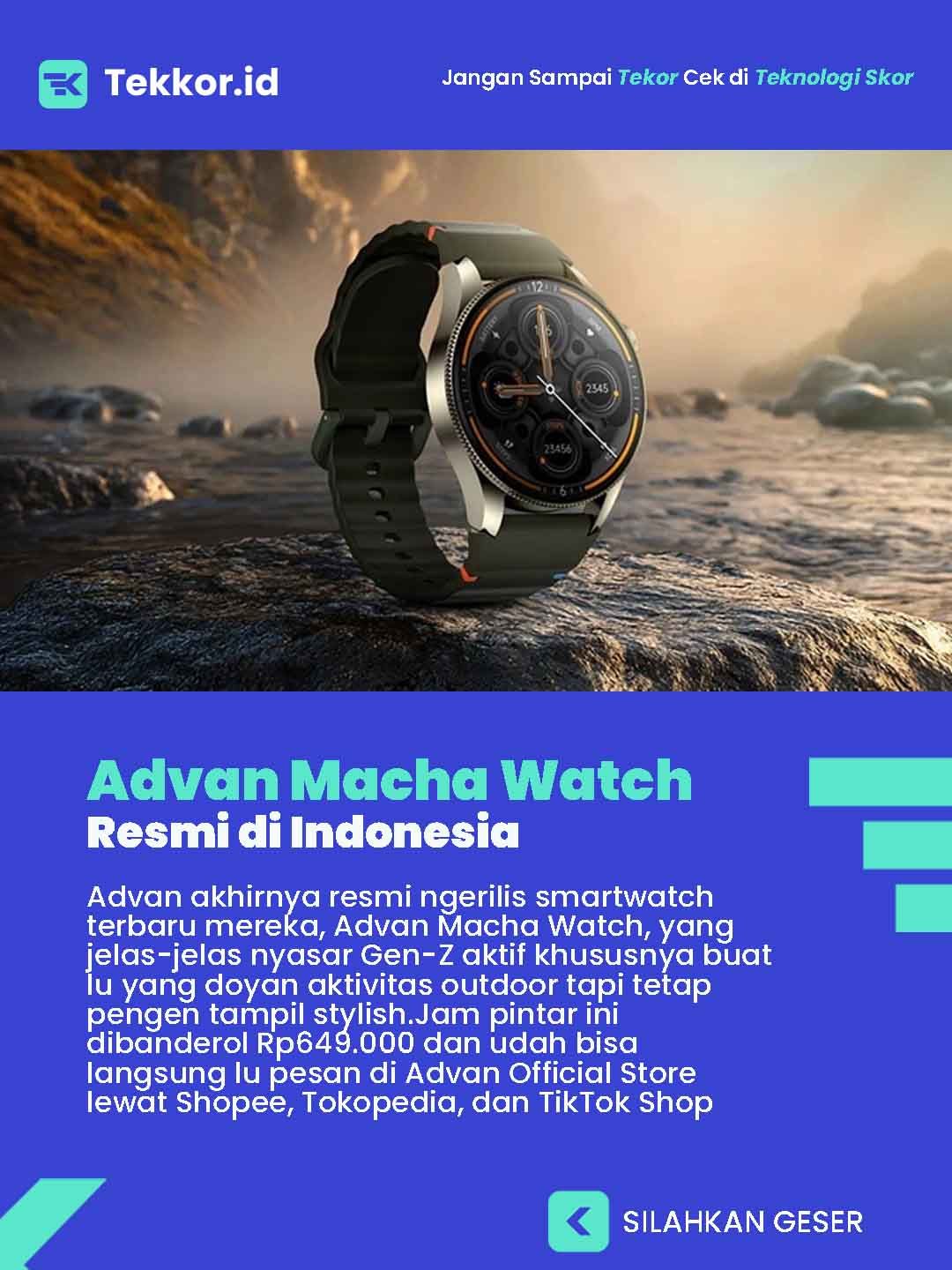 Advan Macha Watch Resmi Rilis Di Indonesia