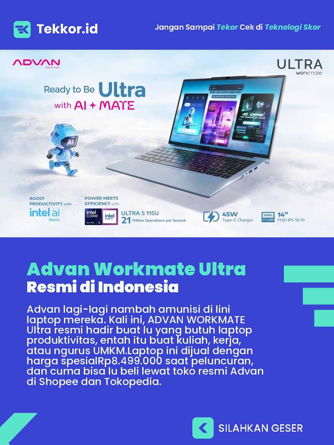 ADVAN WORKMATE Ultra Resmi Rilis Di Indonesia