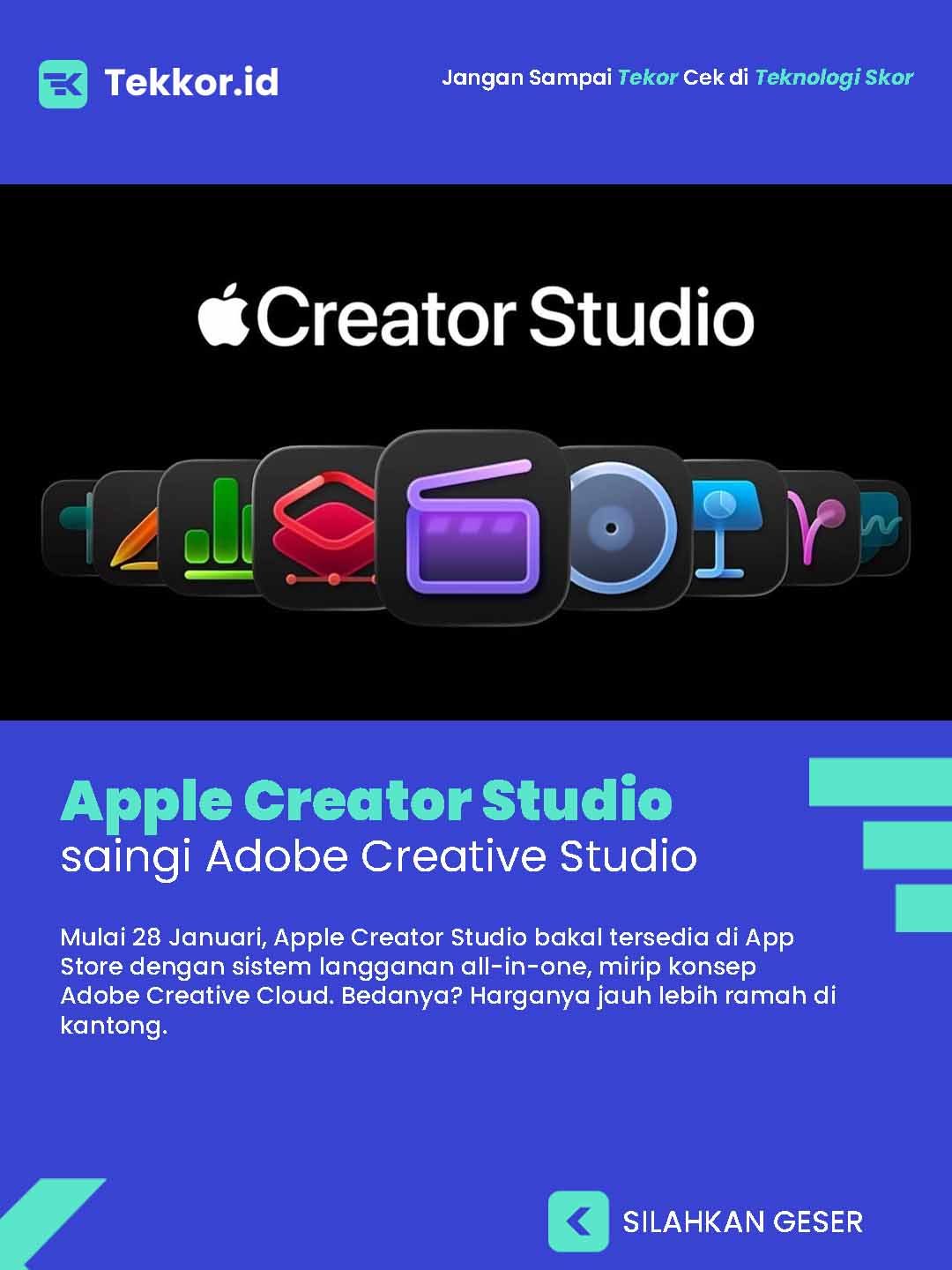Apple Tantang Adobe Creative Cloud