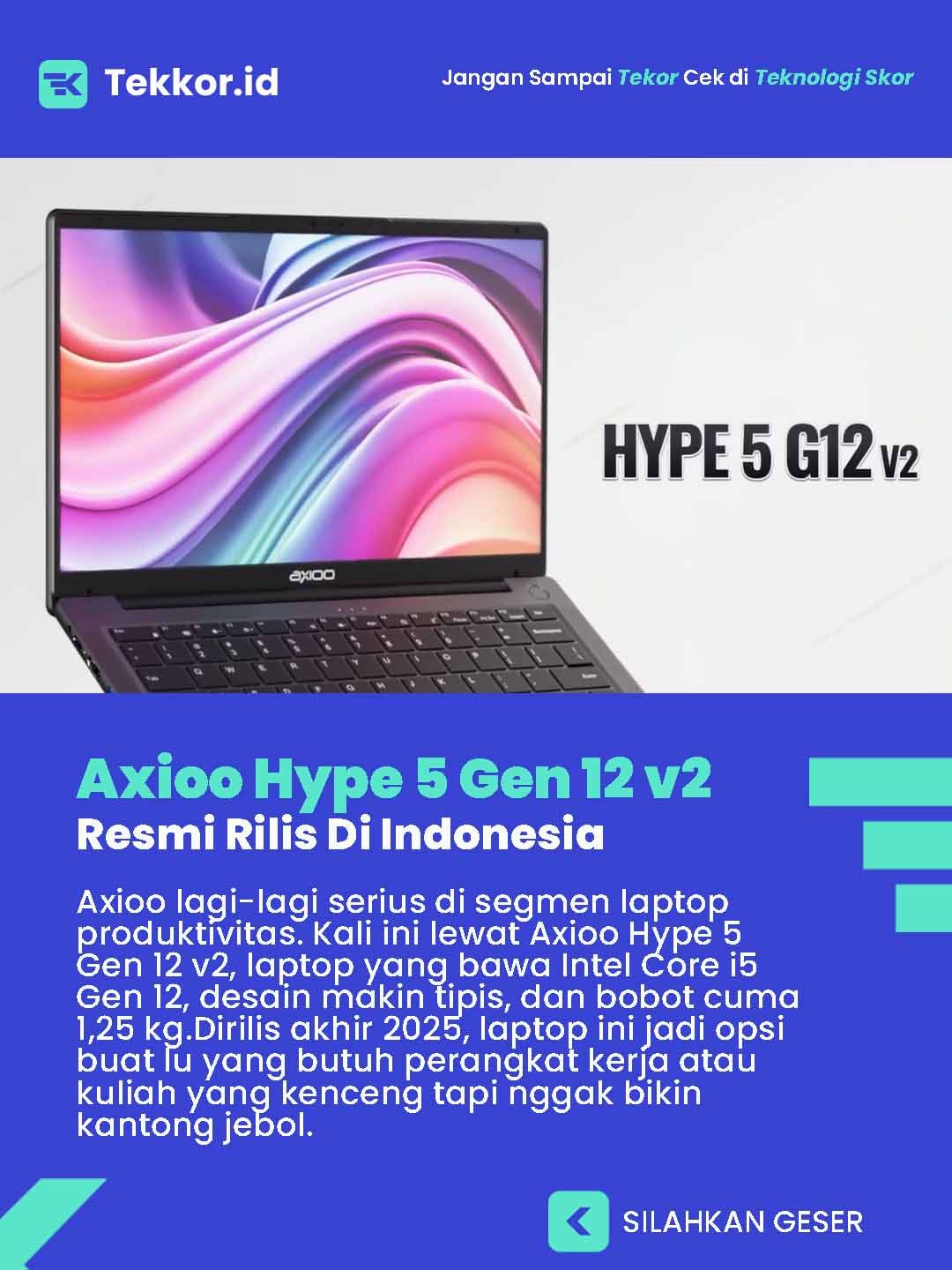 Axioo Hype 5 Gen 12 v2 Resmi Hadir Di Indonesia