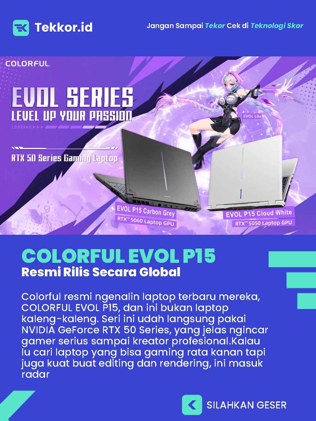 COLORFUL EVOL P15 Resmi Rilis Secara Global