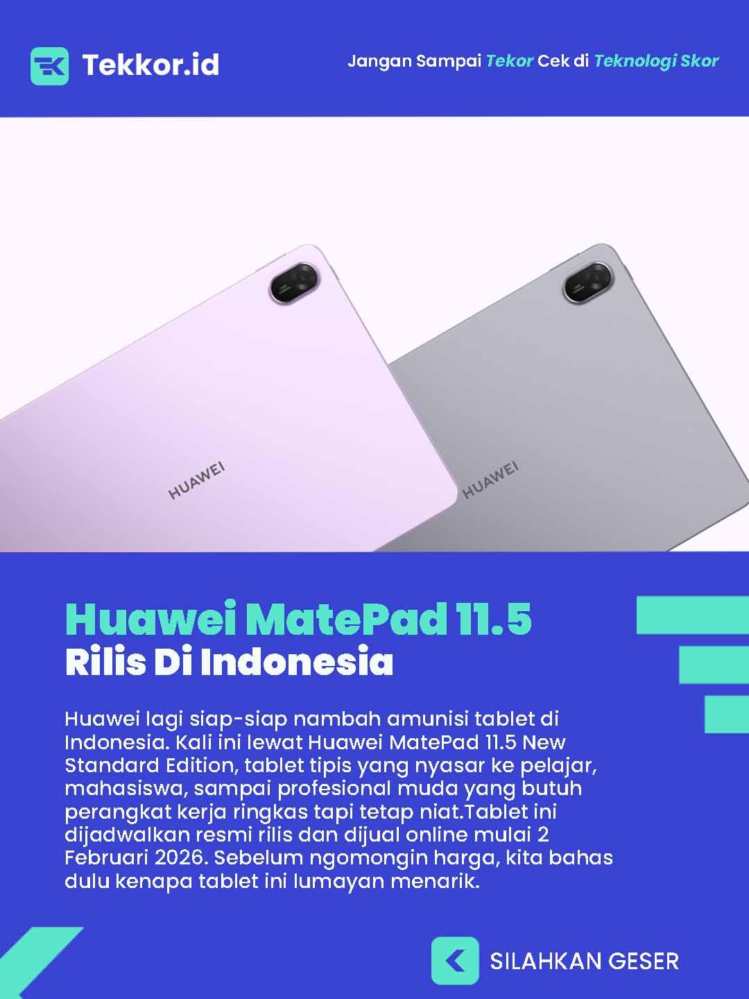 Huawei MatePad 11.5 SE Resmi Masuk Indonesia