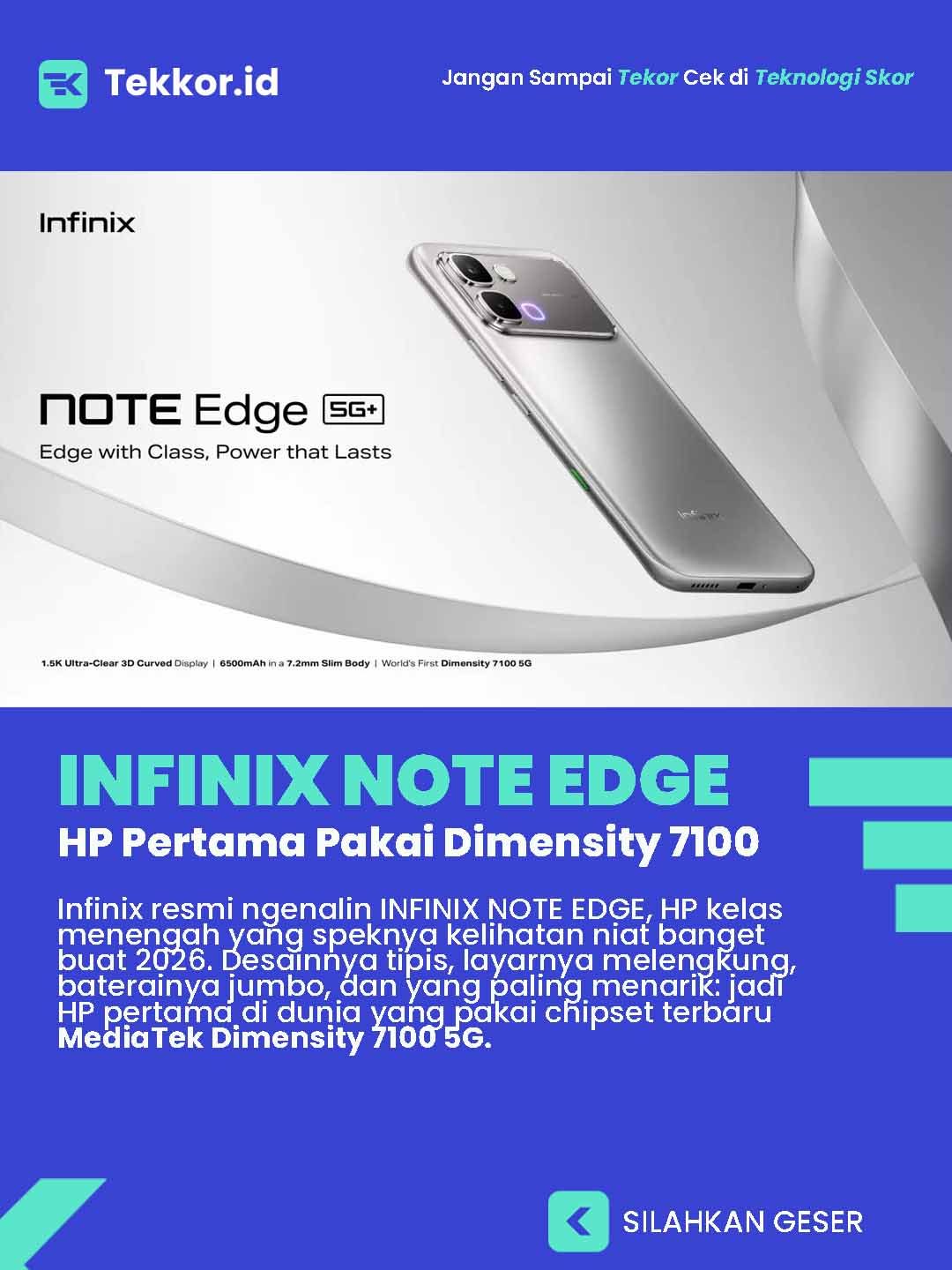 Infinix NOTE EDGE Resmi Rilis
