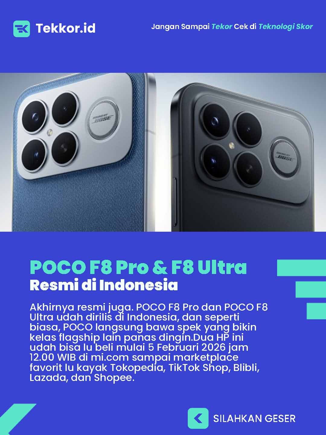 POCO F8 Pro & F8 Ultra Resmi di Indonesia