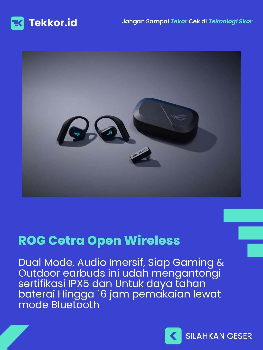 Asus Rilis ROG Cetra Open Wireless