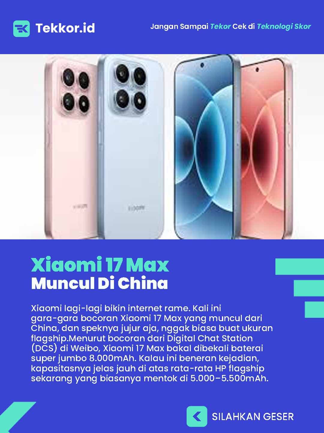 Xiaomi 17 Max Siap Jadi Raja Baterai Flagship